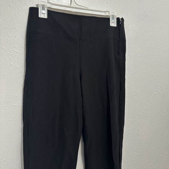 Athleta Tights Pants Womens 8 Black Interstellar Split Hem Zip Waist Travel - Picture 3 of 11